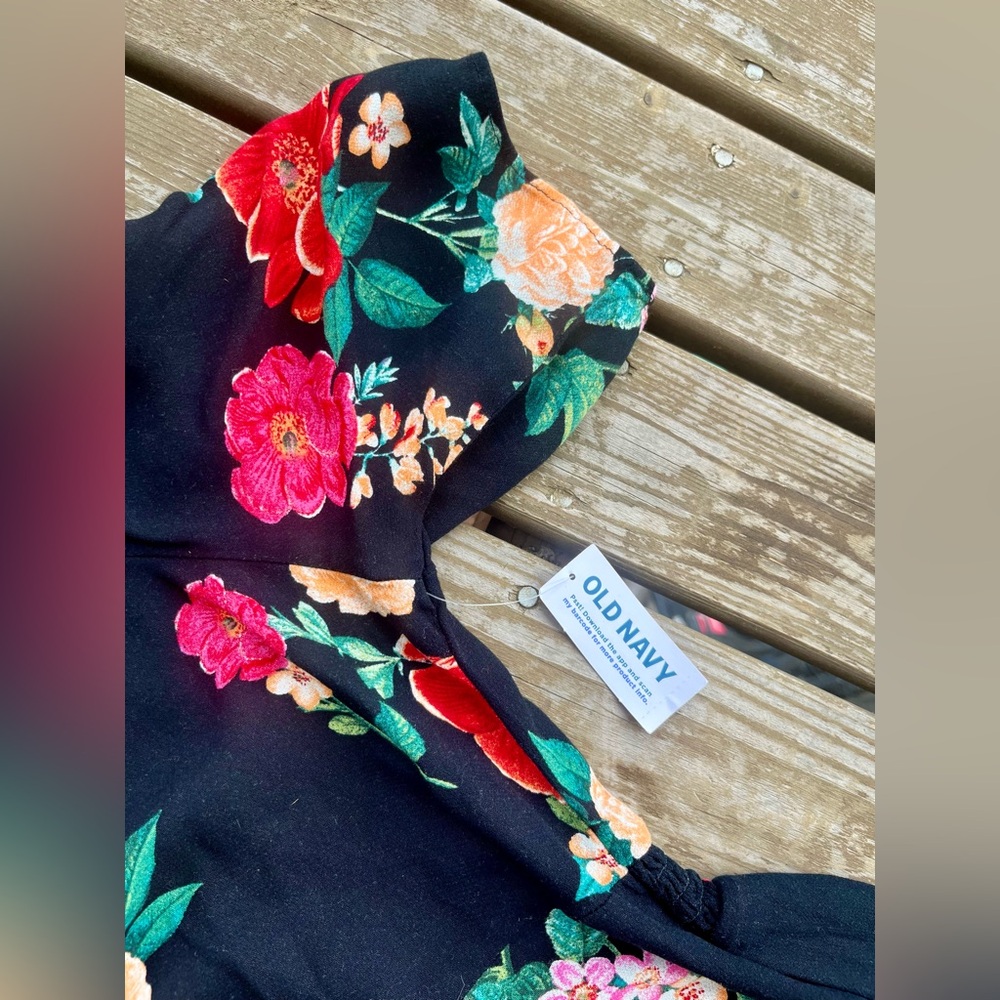 2/$30 💵 Old Navy Crepe Floral Midi Dress NWT - Picture 7 of 11